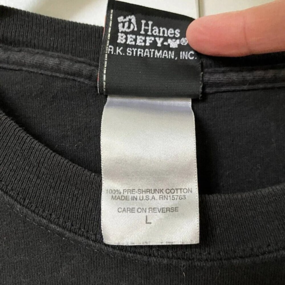 2008 Harley Davidson Too Tough To Die Skeleton T-shirt Moto Size Large Y2K - Picture 5 of 6